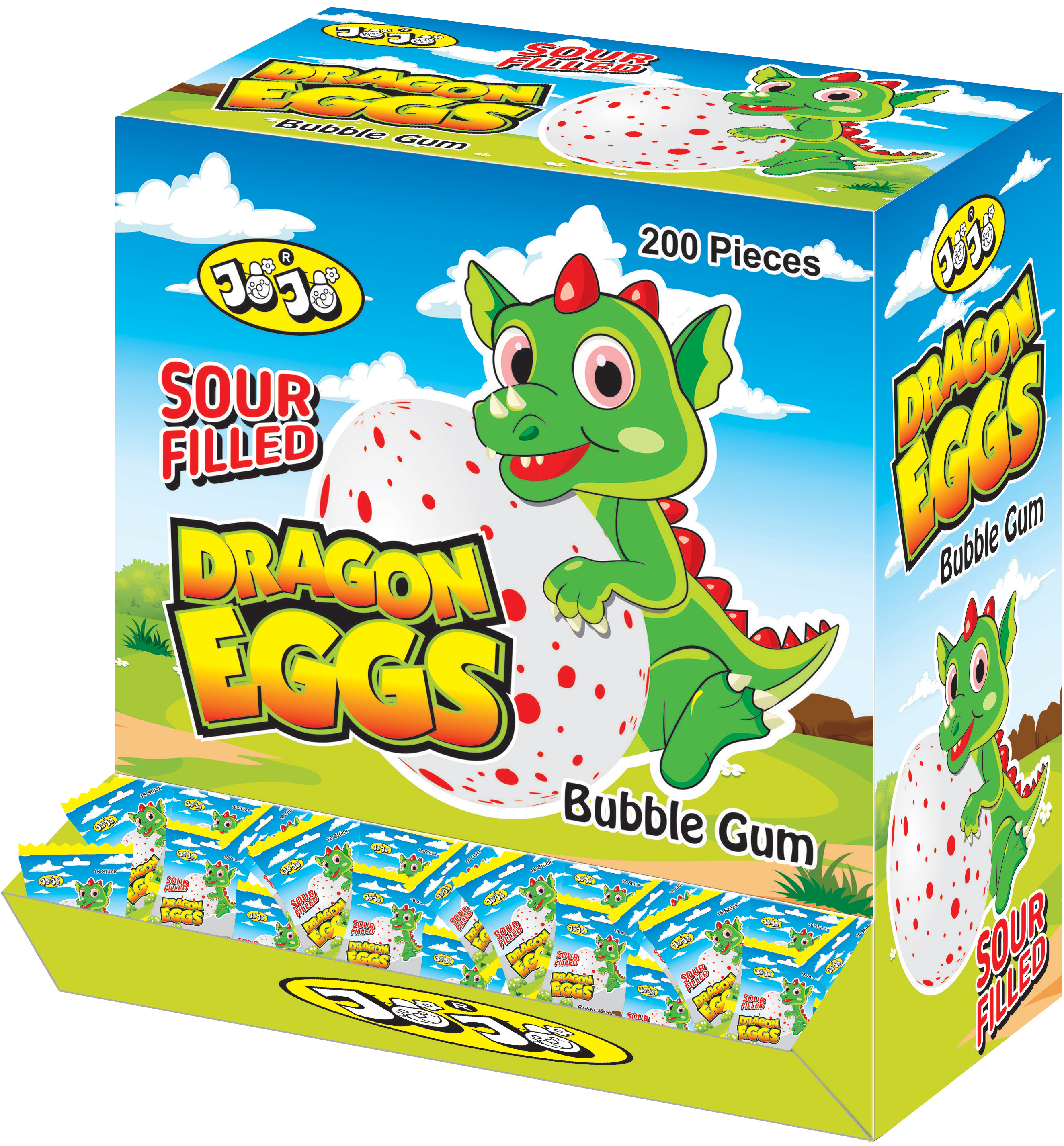 Kaugummi Dragon Eggs 200 Stück