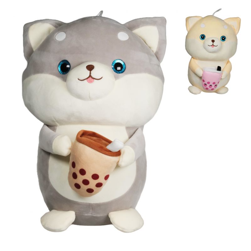 Katze Poppi mit Bubble Tea 20cm sortiert