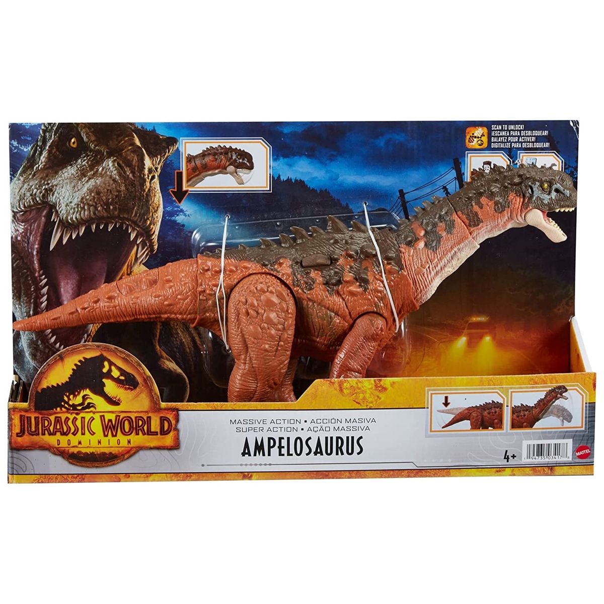 Jurassic World Ampelosaurus mit Bewegung
