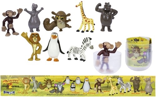 Madagascar Figuren im Ei 3.5x5cm sortiert