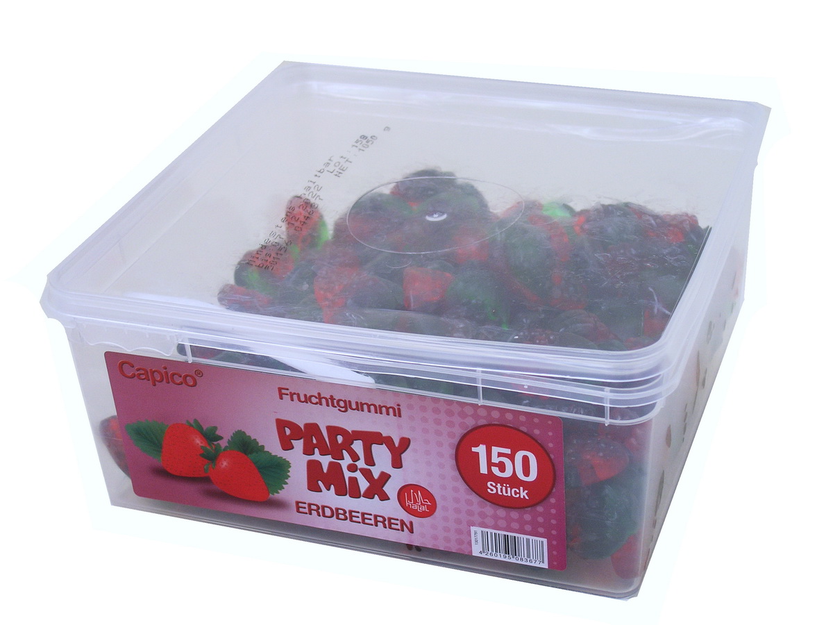 Fruchtgummi Erdbeeren 150 Stück in Box