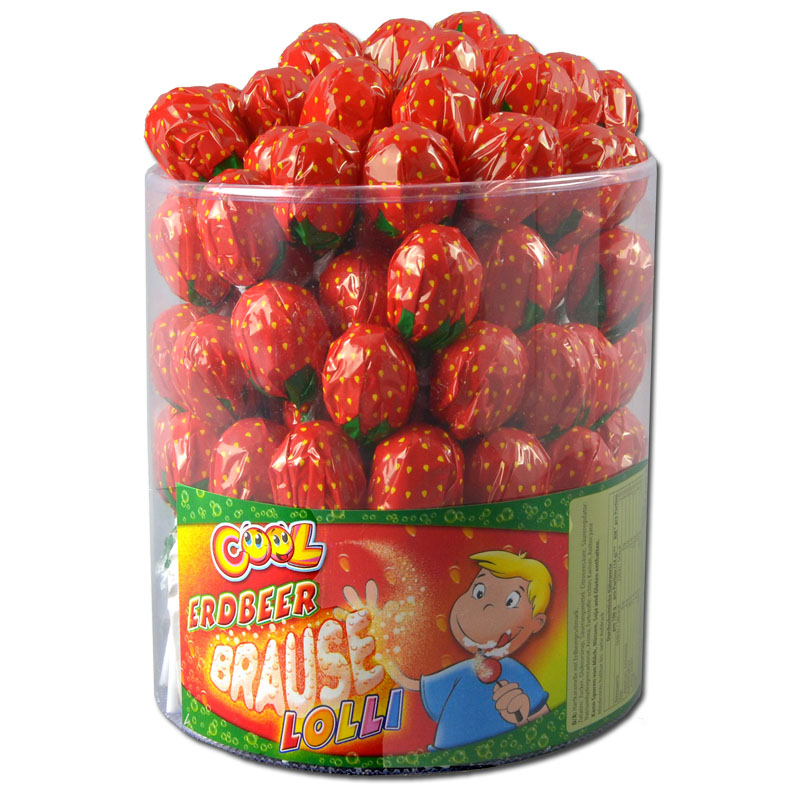 Lolli Erdbeer Brause 100 Stück