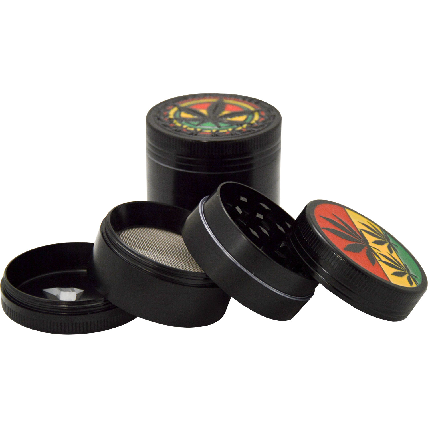 Grinder Metall Black Leaf sortiert