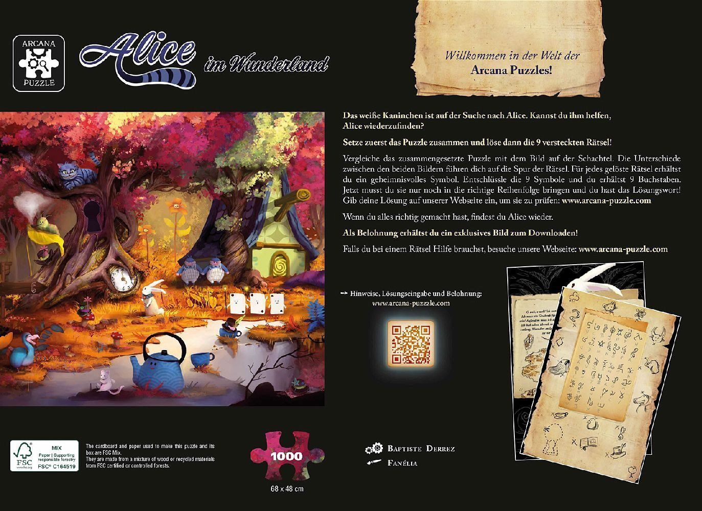 Arcana Puzzle Alice im Wunderland 1000 Teile