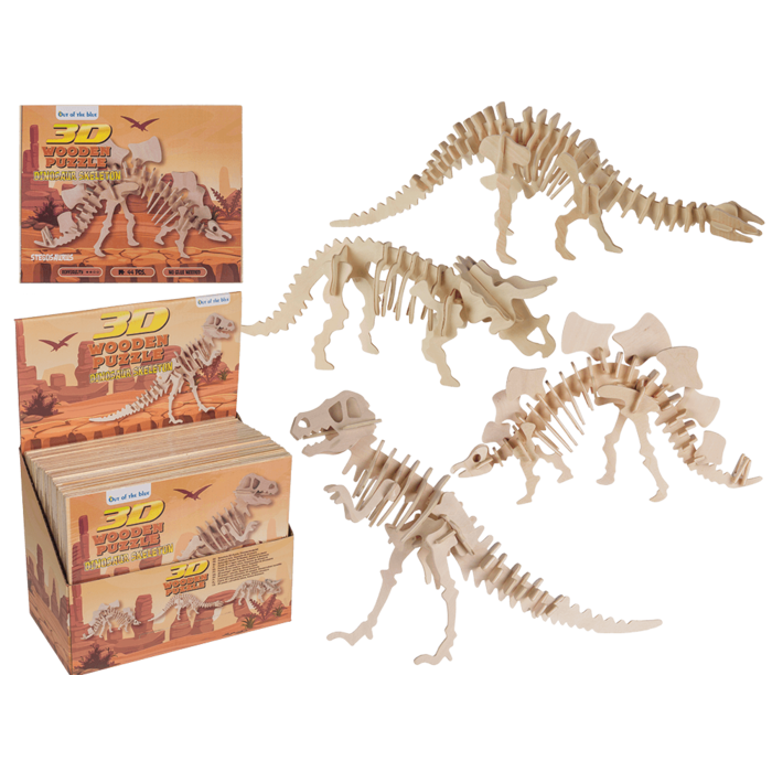 3D Holz Puzzle Dinoskelett sortiert